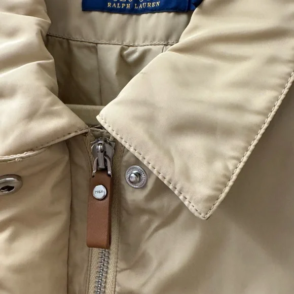 Ralph Lauren Women's Polo Golf Wind Water Resistant Beige Jacket in beige.